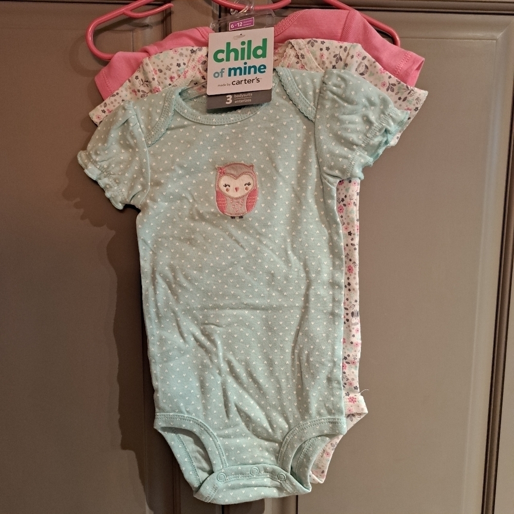Child of Mine by Carter's 3 pack of bodysuits NEW